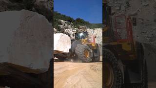 Volvo L350H wheel loader unleashes power in marble quarry operations #construction #excavator