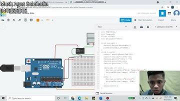 Simulasi Sensor Suhu TMP36 Menggunakan Arduino uno (tinkercard.com)