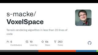 GitHub - s-macke/VoxelSpace: Terrain rendering algorithm in less than 20 lines of code