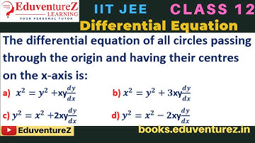 The differential equation of all circles passing through the origin and having their centres on the