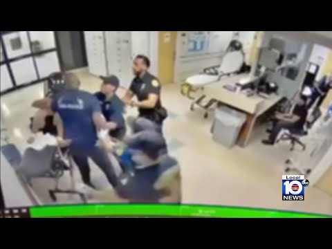 Miami firefighter seen in video punching handcuffed hospital patient