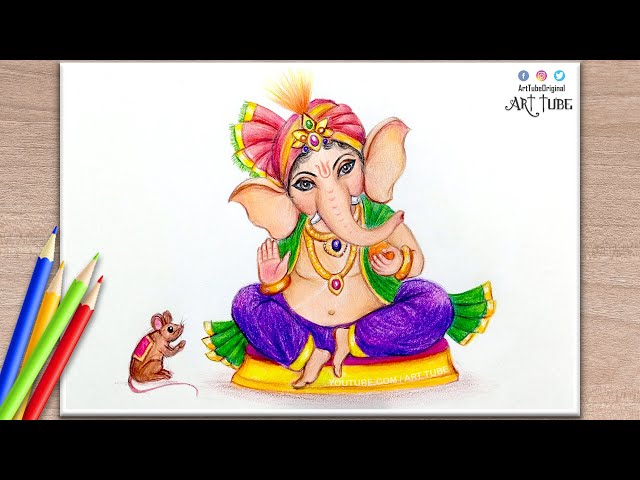 LORD GANESHA COLOURING PICTURE | Free Colouring Book for Children – Monkey  Pen Store