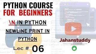 L 6 | How to Print code on newline in python | What is \n (backslash n) Python code print on newline