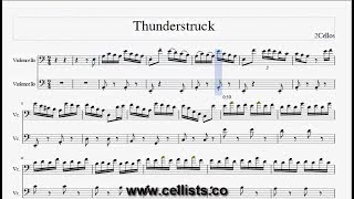 2CELLOS - Thunderstruck ( Cello Sheet Music )
