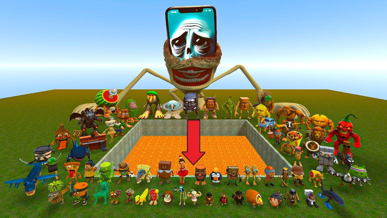 Spartan Kicking Brainrot Italian Memes in The Lava Pit | Garry's Mod