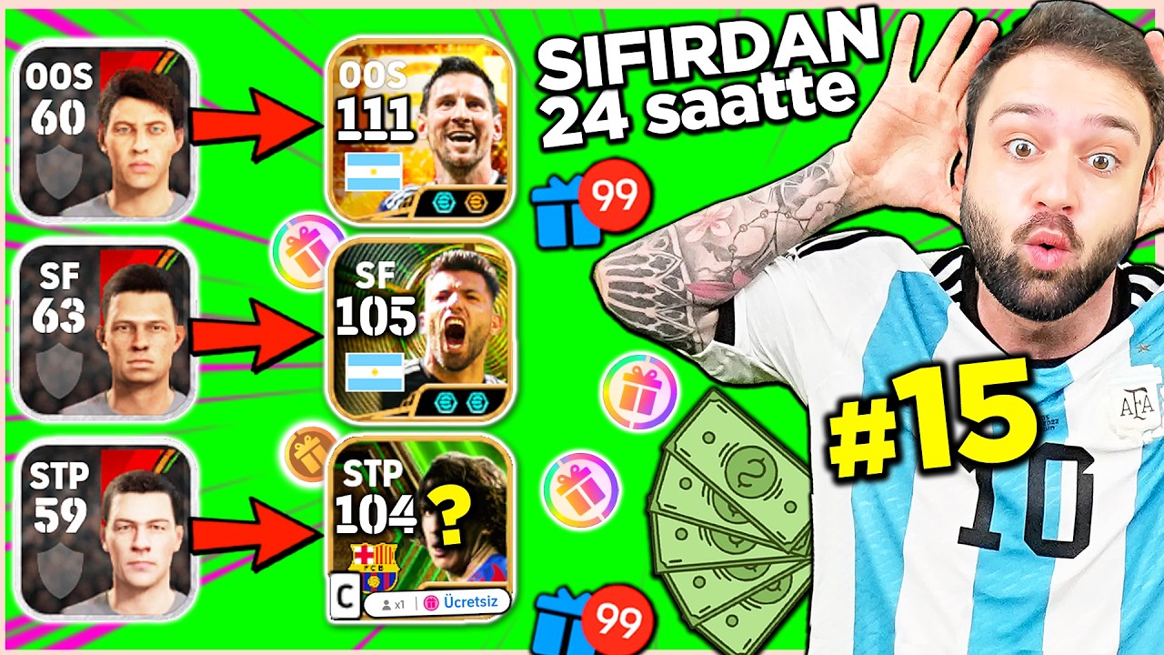 AMA BU İMKANSIZ?! 24 saatte SIFIRDAN 1000TL ile hesap fulledim💰🎁 eFootball 2026 mobile #efootball