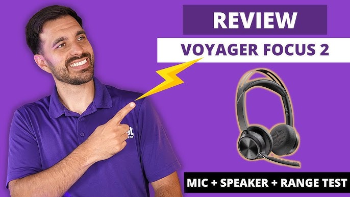 Poly Voyager Focus 2 - Active Noise Canceling Demo - YouTube