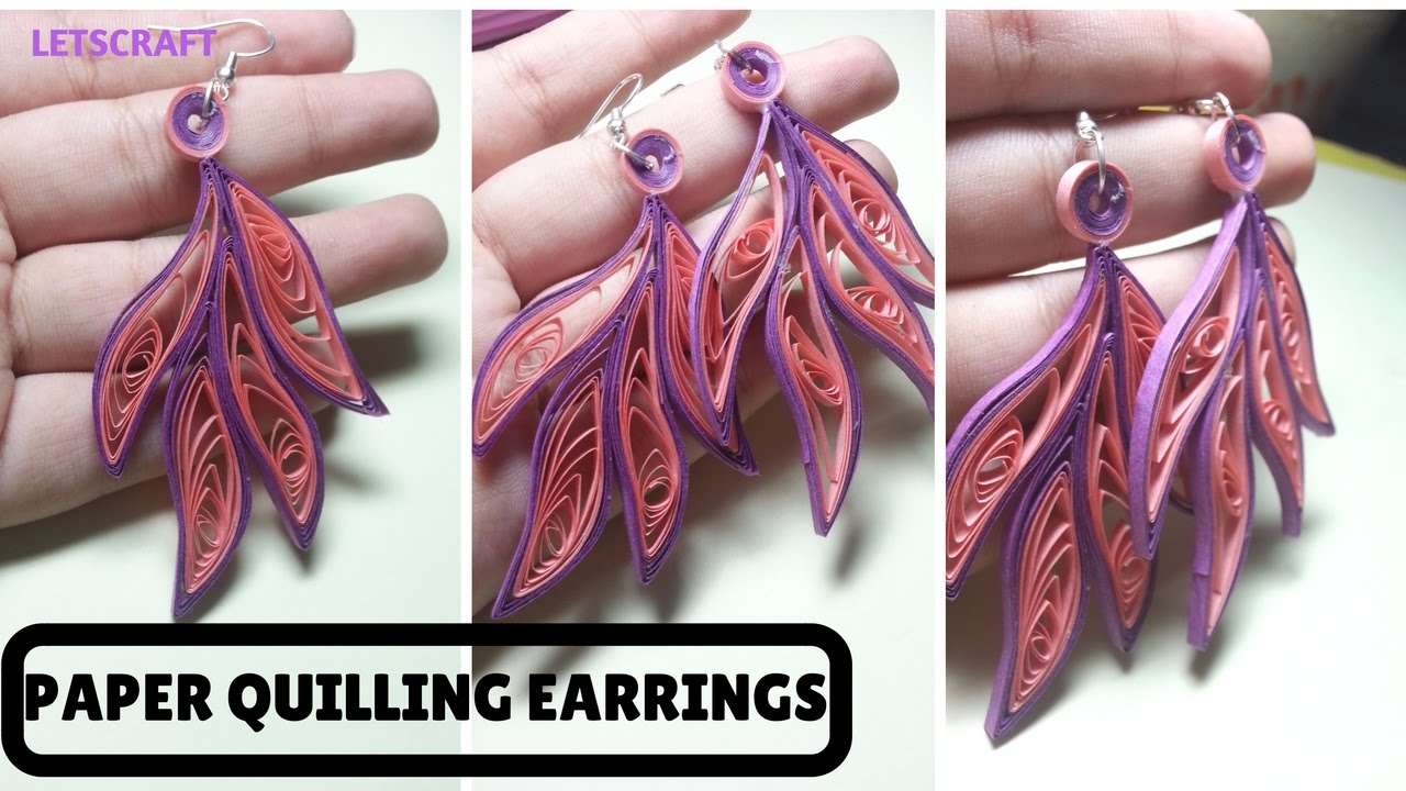 How to make Paper Earrings Quilling Tutorial Paper Quilling Earrings