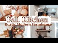 COZY FALL KITCHEN DECORATE WITH ME | SIMPLE RUSTIC MODERN FARMHOUSE FALL KITCHEN IDEAS