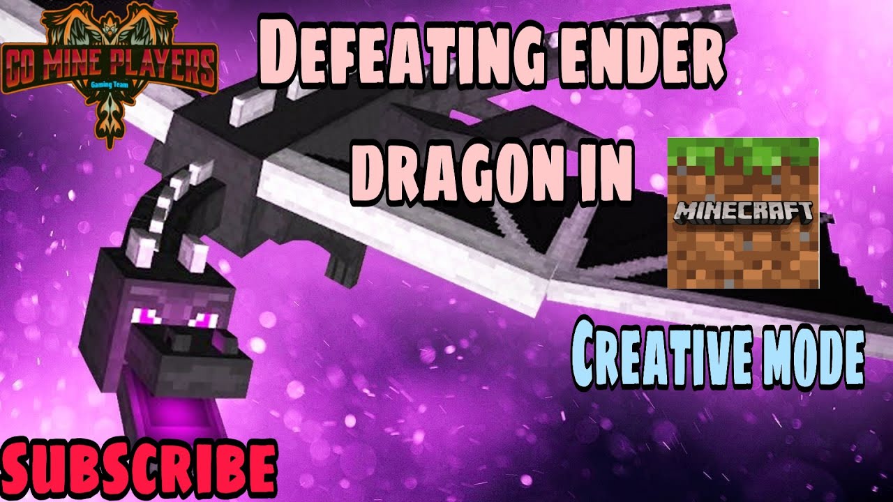 Defeating ender dragon in Minecraft: Creative Mode - YouTube