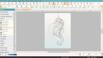 Digitizing the Seahorse - Part 1 - Inserting Your Artwork in Hatch Embroidery software