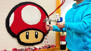 ASMR Rug Tufting | Mario Mushroom Rug (Start To Finish)