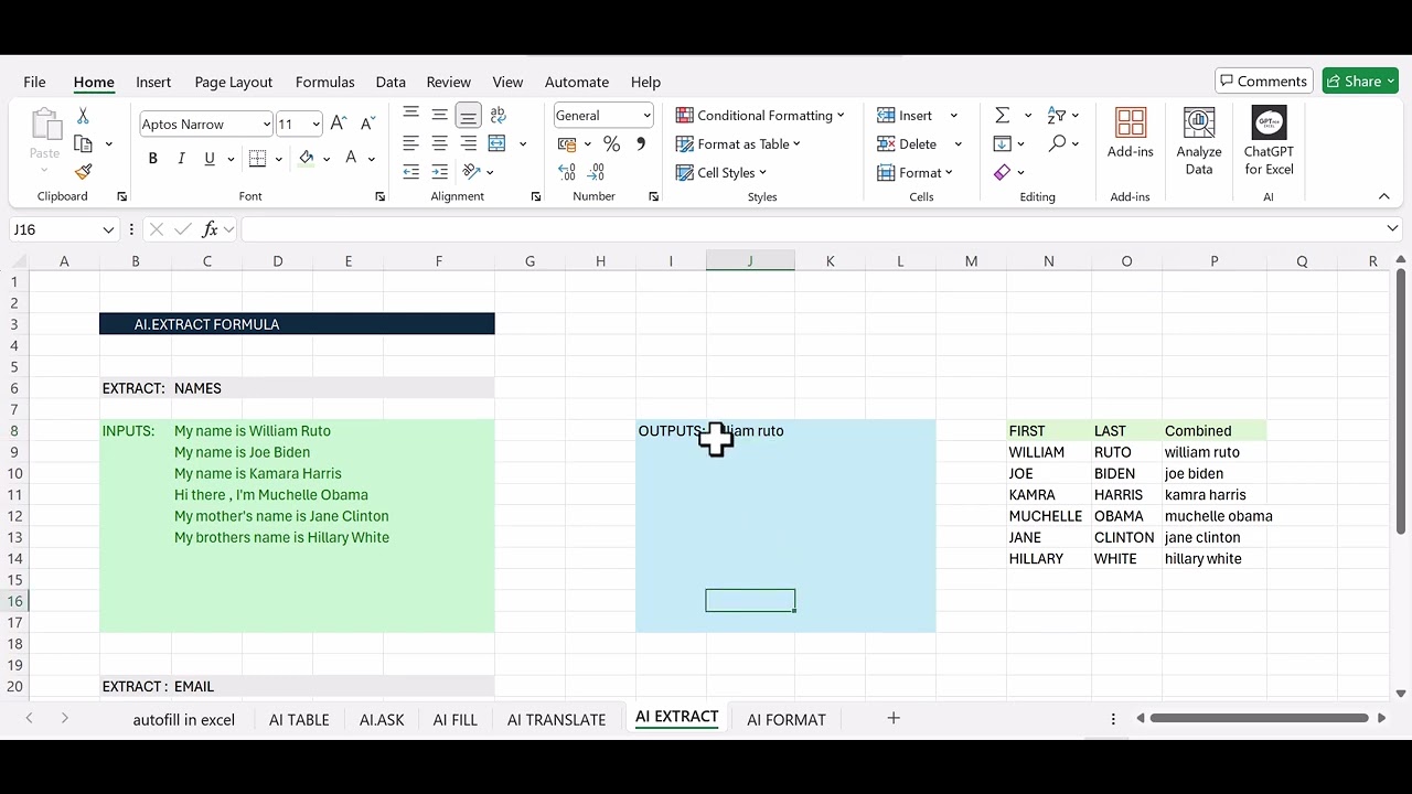 Excel AI Extract Function Will Make Your Life 10x Easier! - YouTube