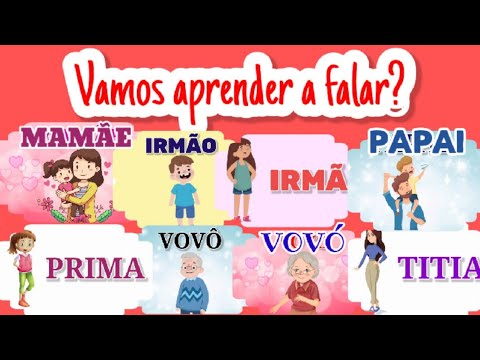 Família: mamãe, papai, titio, vovó, irmão,titia,vovô,irmã, primo e prima| Vamos aprender a Falar?