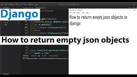 How to return empty json objects in django
