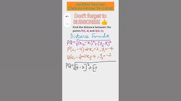 Analytical Geometry | Distance between Two Points || Distance Formula