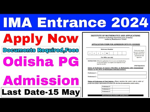IMA +3/PG Admission 2024 Apply Process Step by Step//How To Fill up IMA Bhubaneswar Application Firm