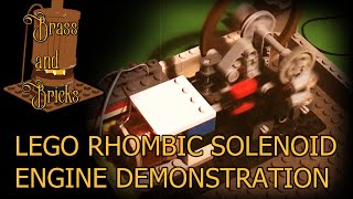 Lego Rhombic Drive Solenoid Engine - Demonstration