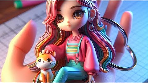 how to create 3d Key chain images |Bing Ai |3d social media images