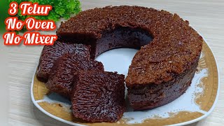 BOLU CARAMEL / SARANG SEMUT 3 TELUR BERSARANG FULL DAN KENYAL | NO MIXER NO OVEN