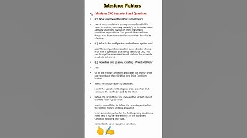 Salesforce CPQ Scenario Based Interview Questions and answers ? #salesforcefighters #interview #cpq