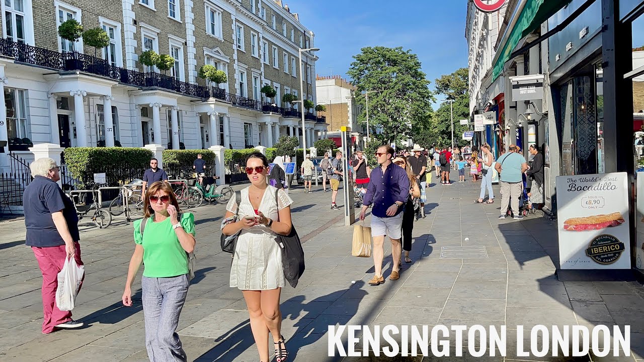 England, London City Tour | South Kensington to Knightsbridge | Summer in London [4K HDR]