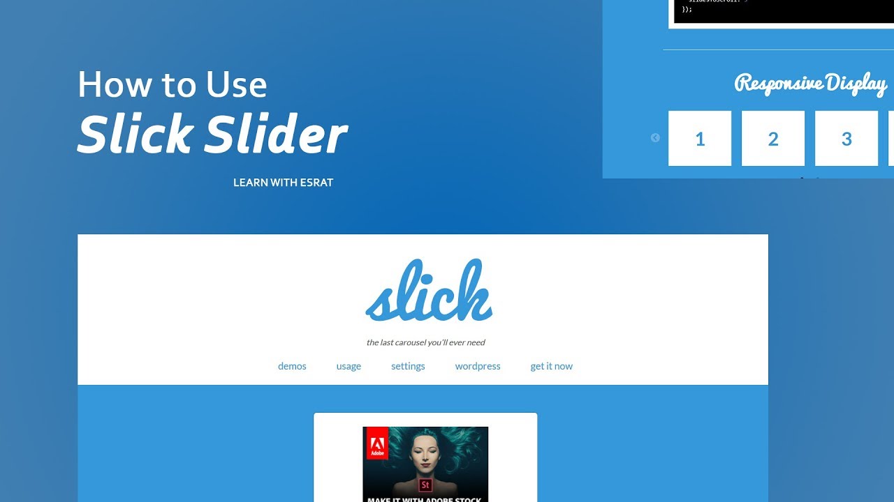 How To Use Slick Slider In Html Theme