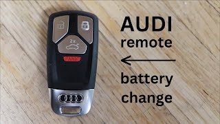 How to ● Audi Key Fob Remote Keyless Battery Change/Replace