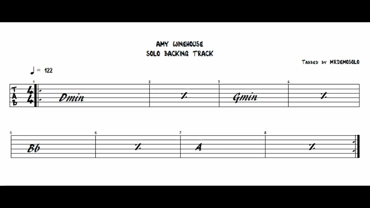 AMY WINEHOUSE - BACK TO BLACK - SOLO BACKING TRACK + COURS D'IMPRO