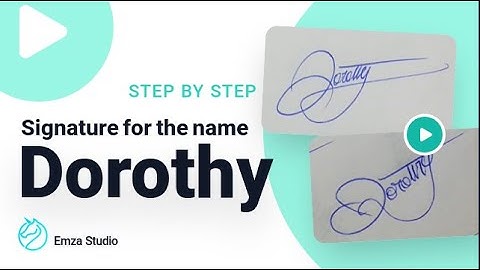 Signature for the name Dorothy