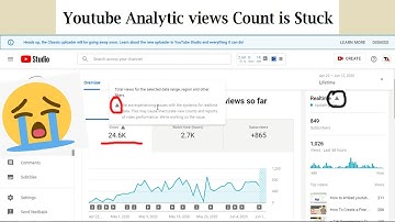 YouTube Analytic views Count is Stuck ।। Data Temporarily Unavailable ।। Hindi