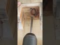 drilling a hole in a piece of wood where a bolt will be installed and installed at the top#shorts