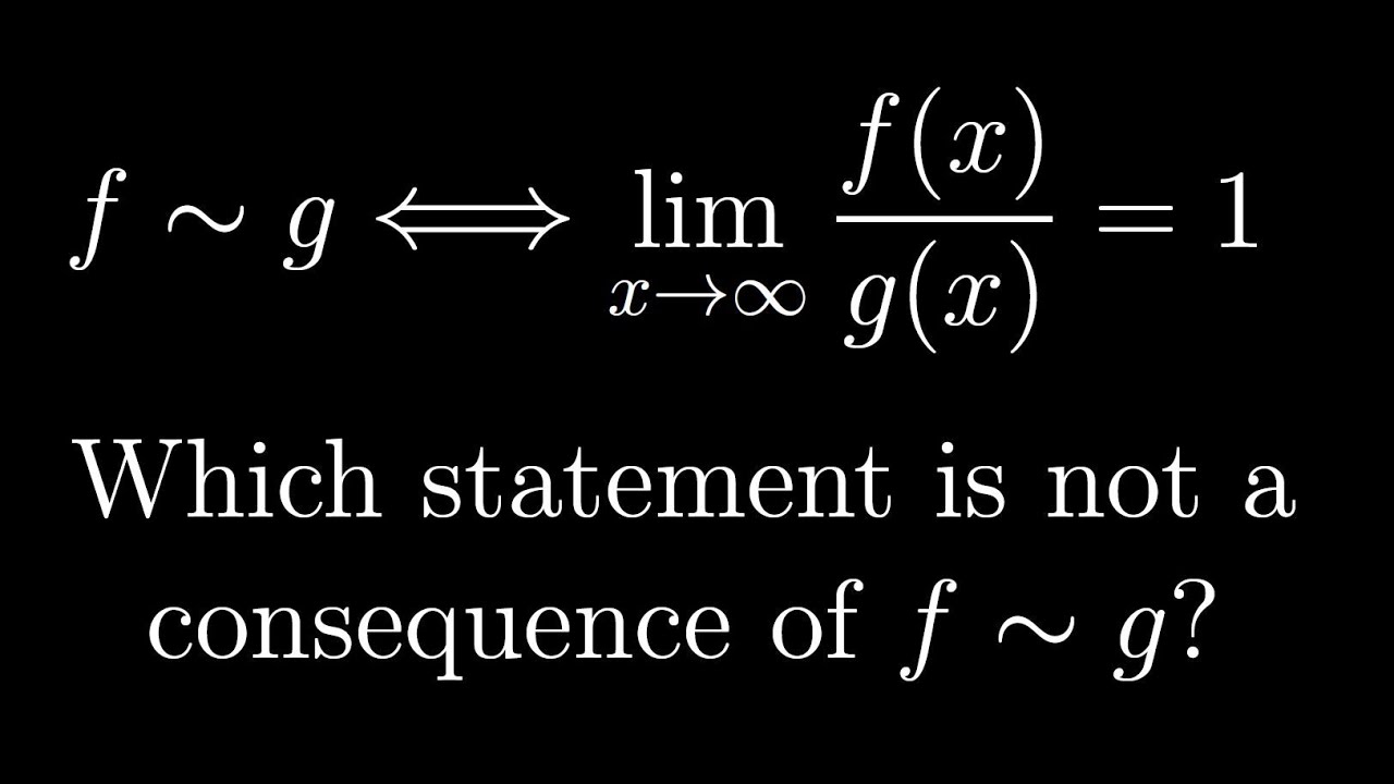 Limit Relation GRE Mathematics Subject Test YouTube Limit relation gre mathematics subject test youtube
