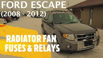 Ford Escape - RADIATOR / COOLING FAN FUSE AND RELAY LOCATION (2008 - 2012)