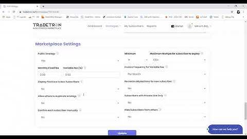 Marketplace Settings  - Make Strategy Public with Private Links, Allow to Duplicate