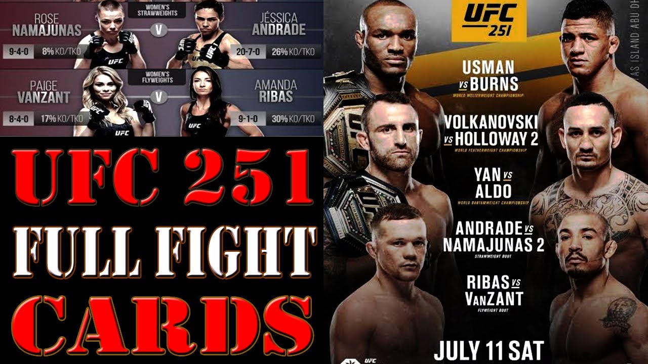 UFC 251 FULL CARDS MEET THE FIGHTERS YAS ABU DHABI YouTube