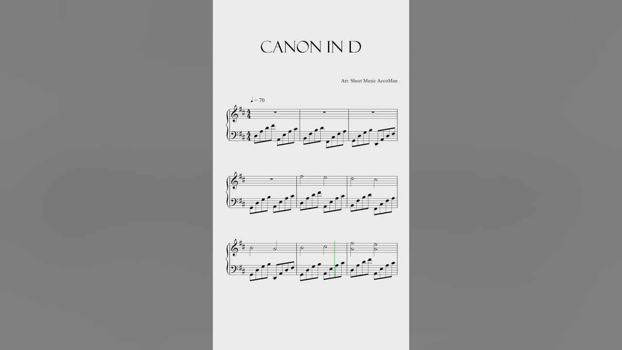Canon In D Sheet Music #shorts #short #shortvideo #shortsvideo #shortsfeed #tiktok #sheetmusic