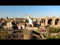 Смелая чайка хохочет над древними развалинами Рима