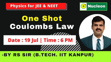 One Shot Coulombs Law by RS Sir B Tech IIT Kanpur | Nucleon Kota for JEE & NEET