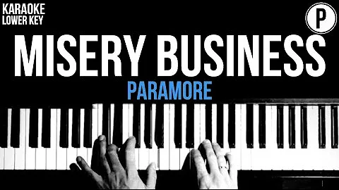 Paramore - Misery Business Karaoke LOWER KEY Acoustic Piano Instrumental Cover Lyrics