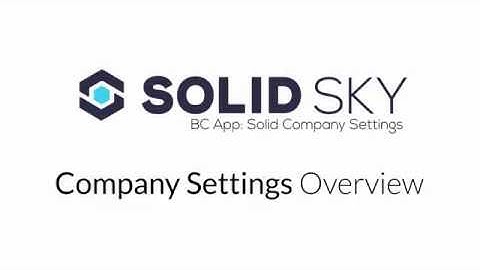 Overview of Solid Company Settings Business Catalyst App