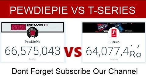 T-SERIES VS PEWDIEPIE  LIVE SUBSCRIBER COUNT 24/7 lIVE : WHOS BEST?