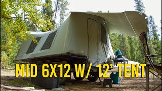 Mid 6x12 BLACKOUT w/ 12' Tent Jumping Jack Trailer - Full Walkthrough