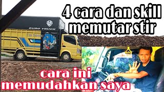 4 CARA DAN SKILL MEMUTAR STIR DALAM MEMNGEMUDI | cara mengemudi truk Canter