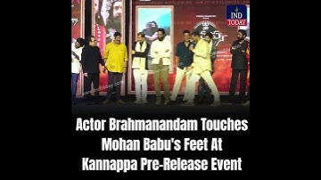 Actor Brahmanandam Touches Mohan Babu
