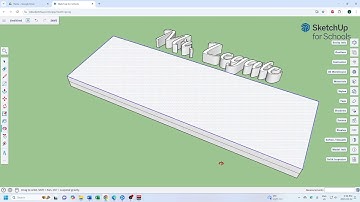 Sketchup for Schools - Using the Pencil Tool, Beveled Edges, 3D Text
