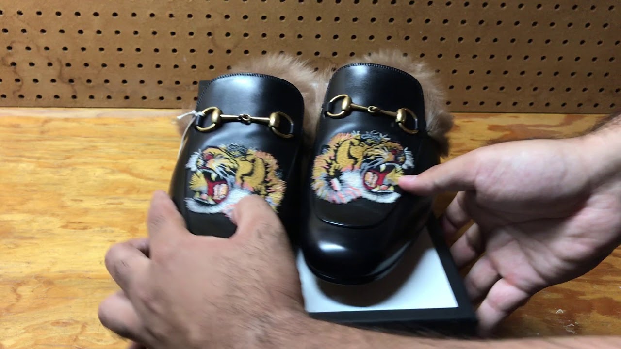 princetown slipper with tiger