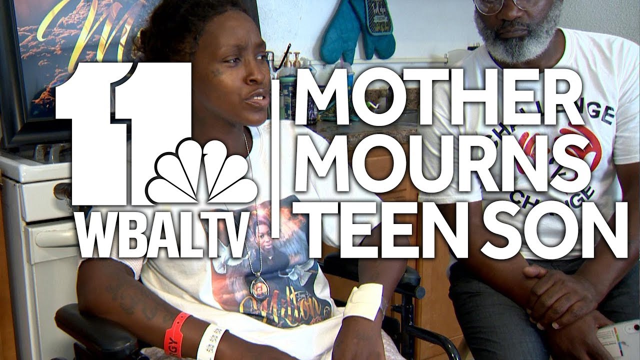 Baltimore mother injured in shooting mourns teenage son - YouTube