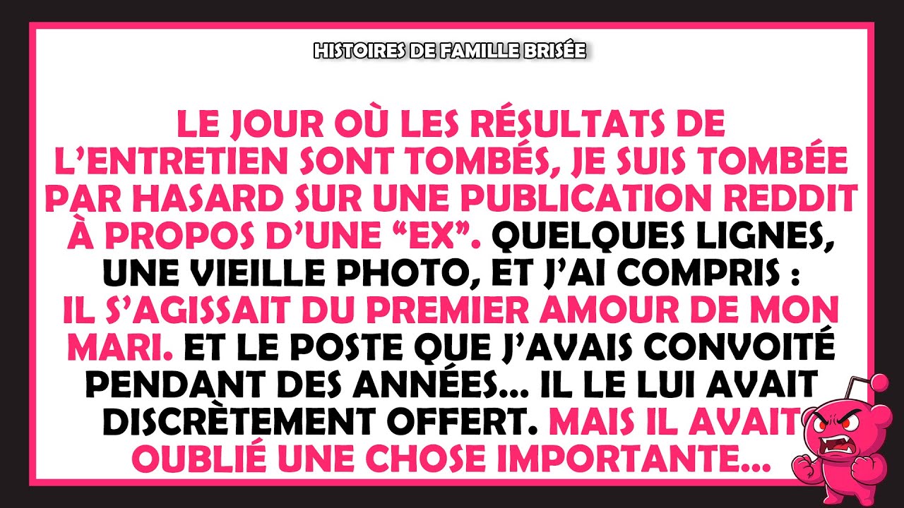 Mon mari a volé mon poste rêvé pour le donner à son ex — mais il a oublié une chose…