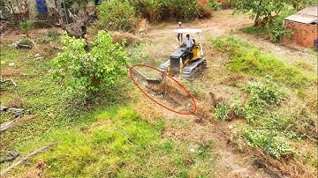 Perfectly Dozer Clearing Forest Step by Step Clearing The Land Project Using MITSUBISHI Dozer BD2G